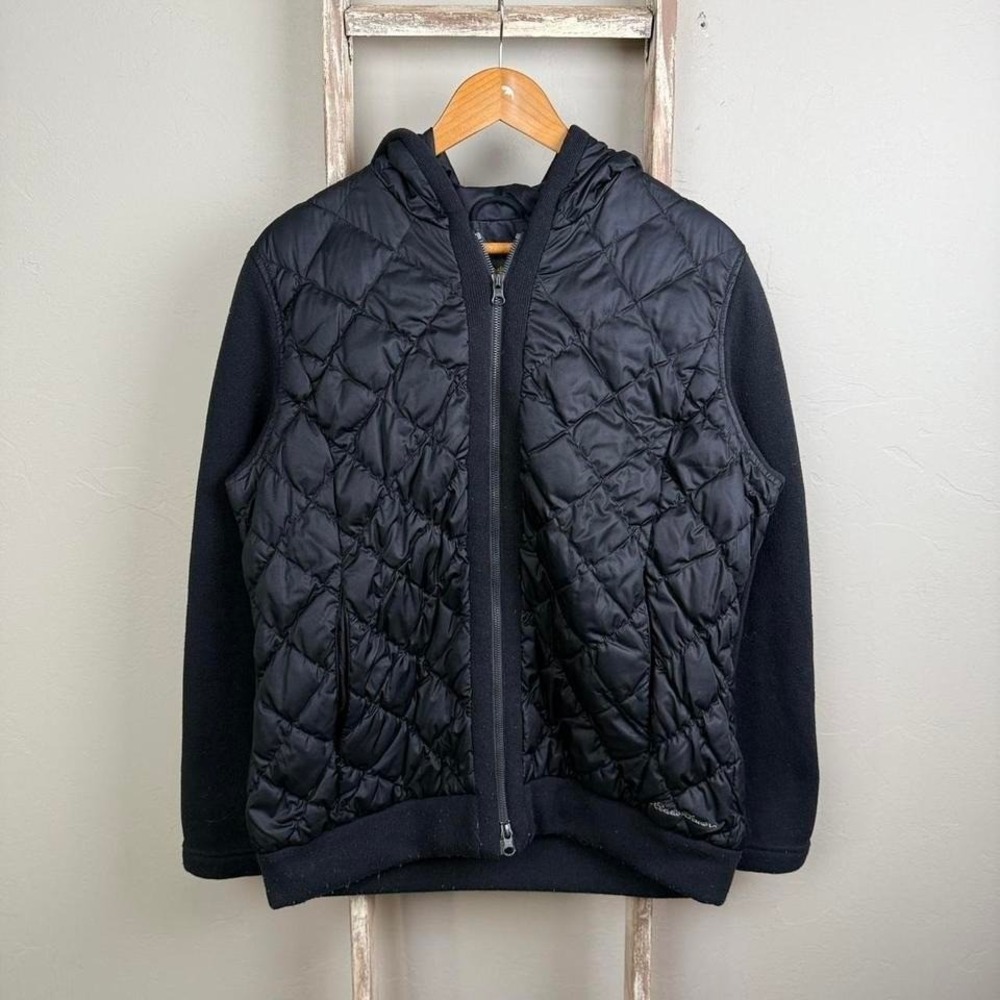 Eddie Bauer Sun Down Black Quilted Puffer Swiss Model Zip Jacket XL, Womens